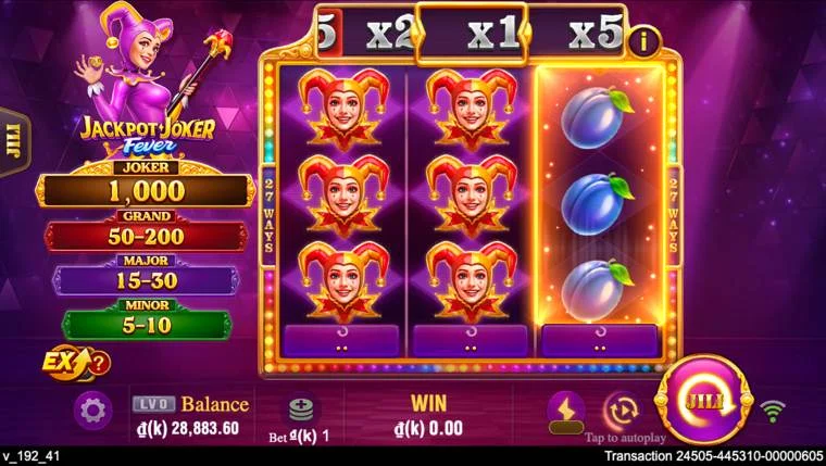 Ảnh giao diện chính game Jackpot Joker (slot JILI) chơi tại LC79